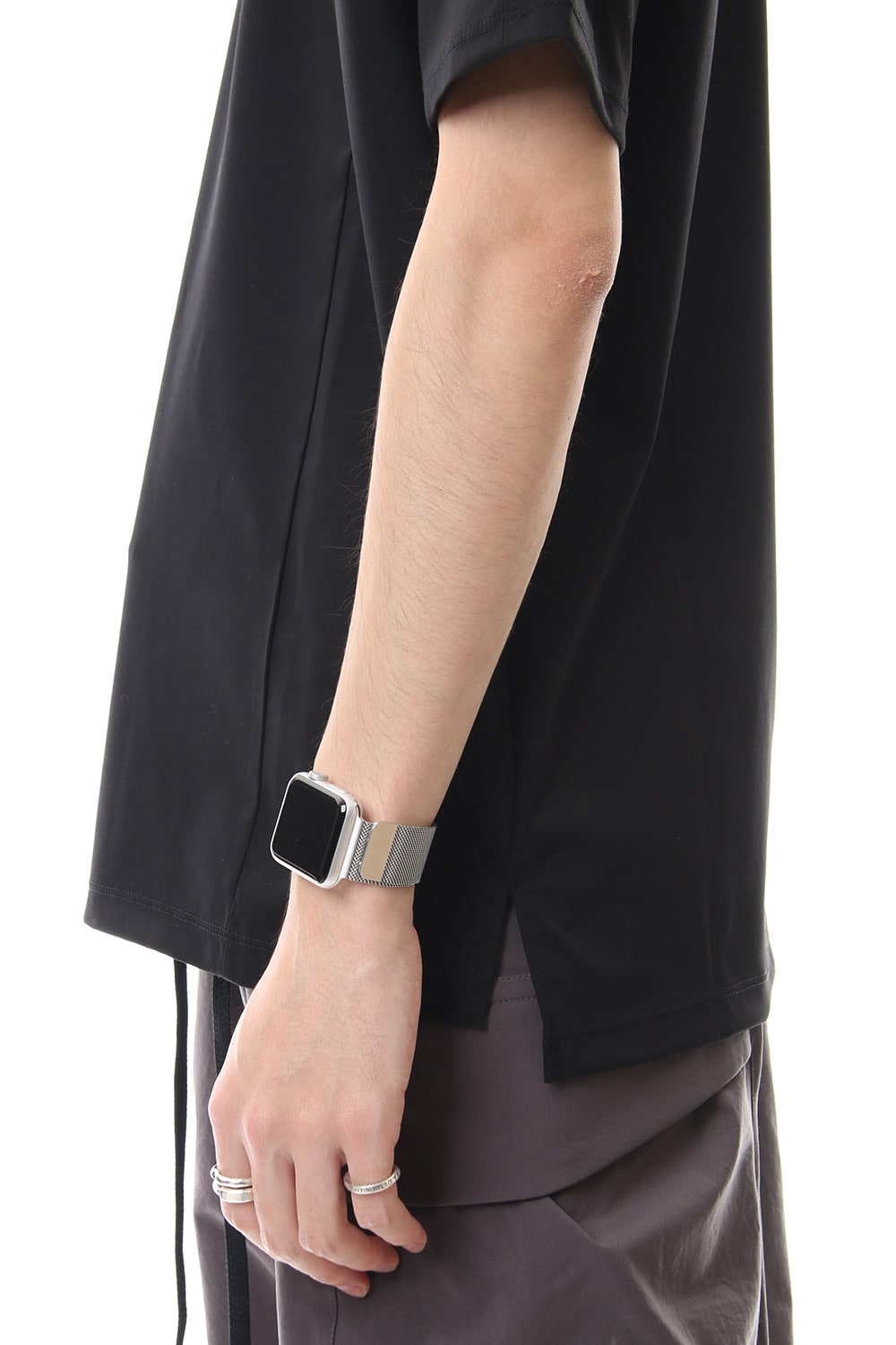 High Gauge Smooth Short sleeve T-shirt Black