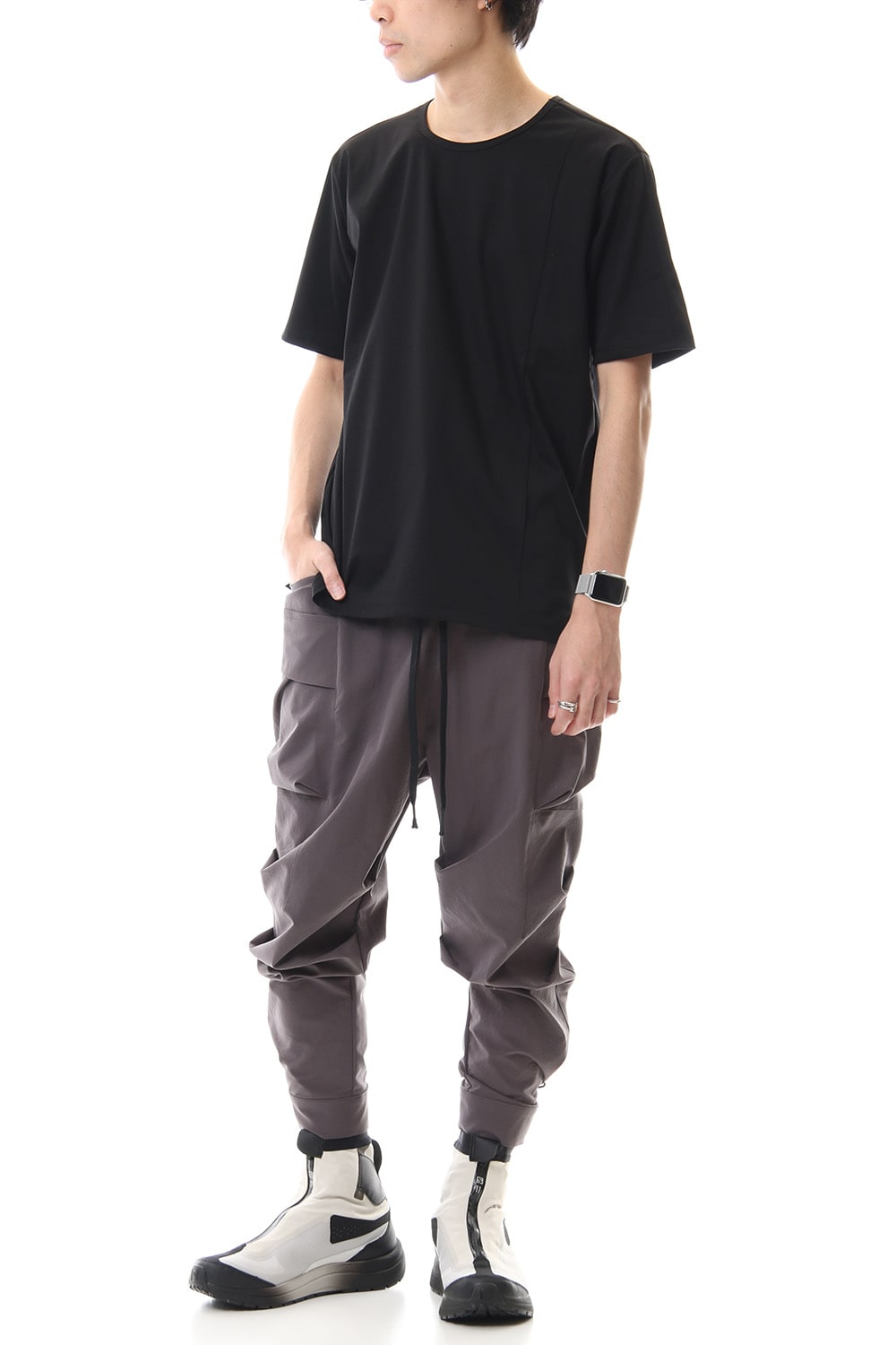 Water-repellent Stretch Gather Tactical pants Gray