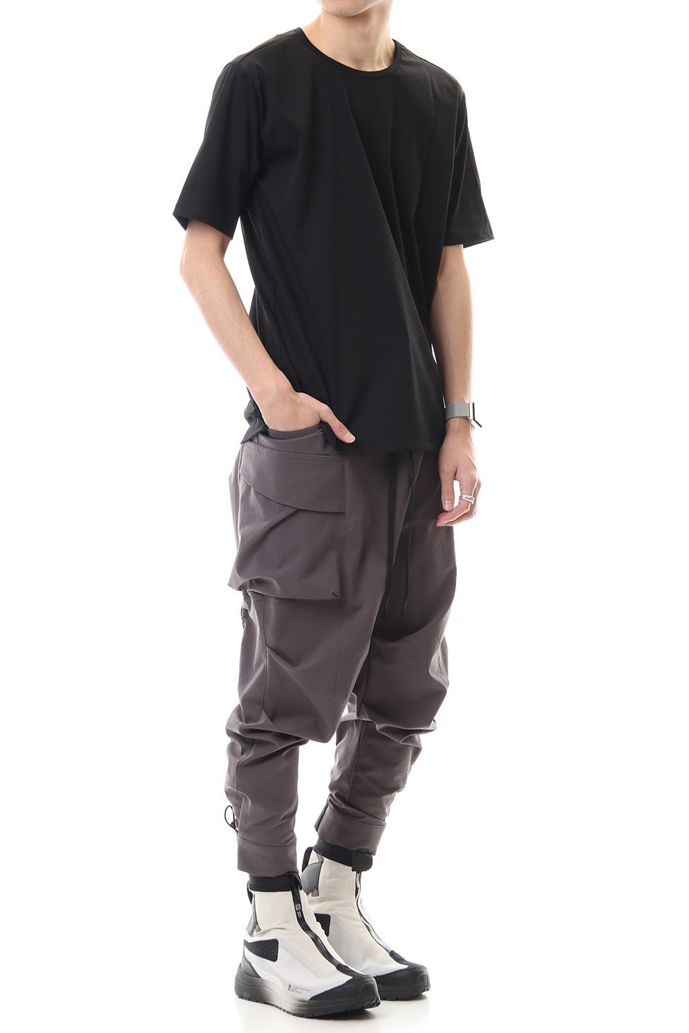 High Gauge Smooth Short sleeve T-shirt Black