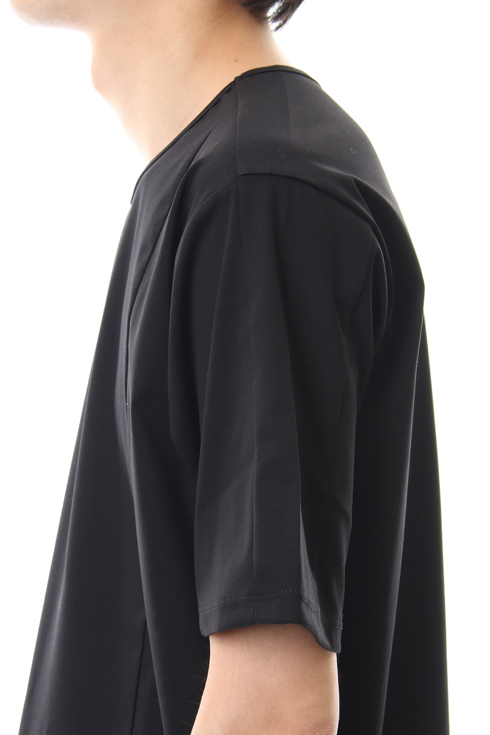 High Gauge Smooth Short sleeve T-shirt Black