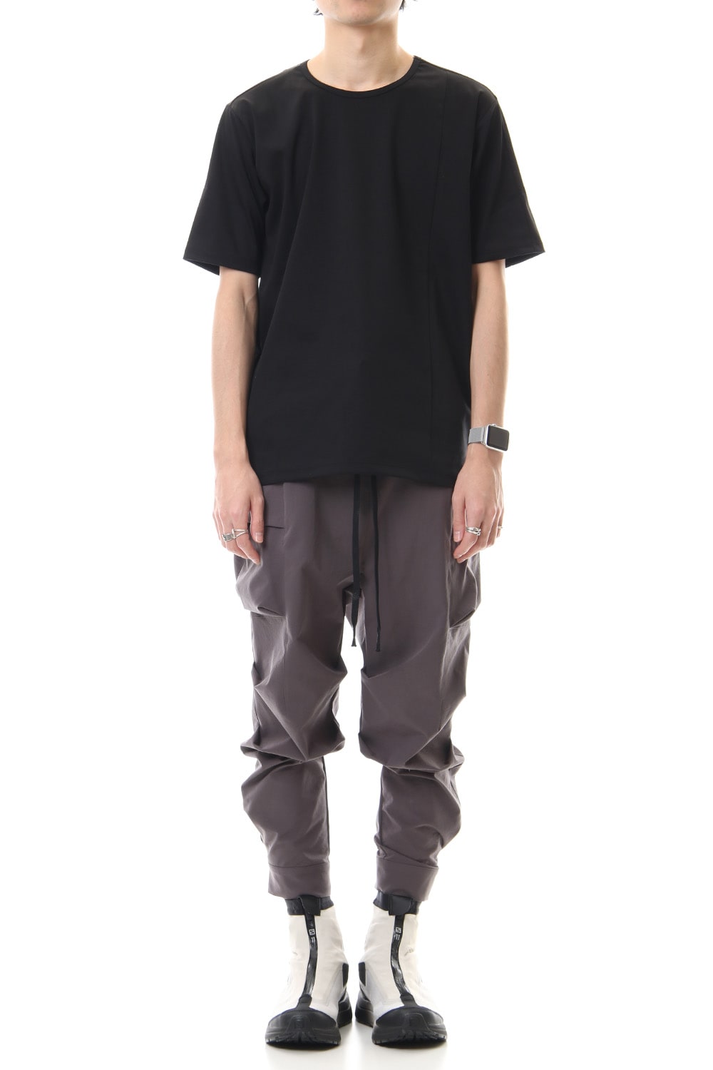 High Gauge Smooth Short sleeve T-shirt Black