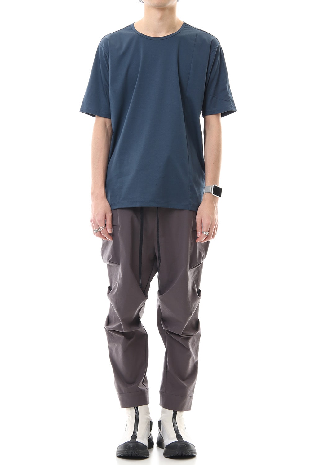 High Gauge Smooth Short sleeve T-shirt Blue