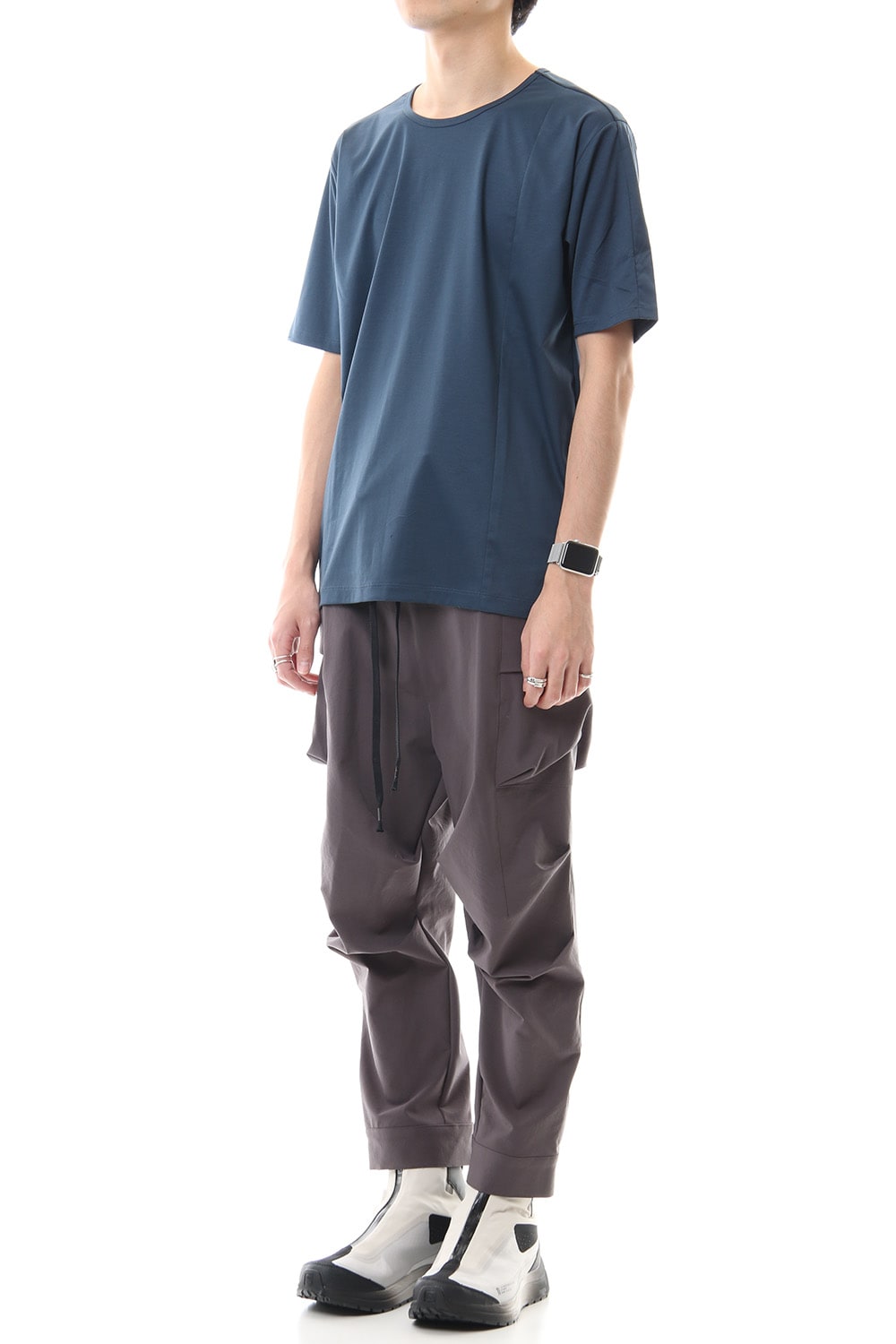 High Gauge Smooth Short sleeve T-shirt Blue