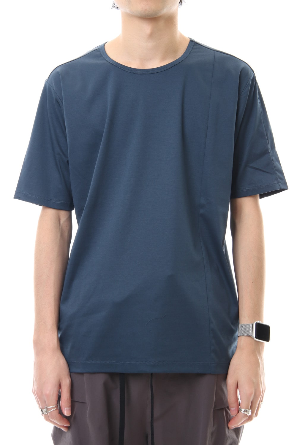 High Gauge Smooth Short sleeve T-shirt Blue