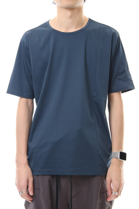 High Gauge Smooth Short sleeve T-shirt Blue