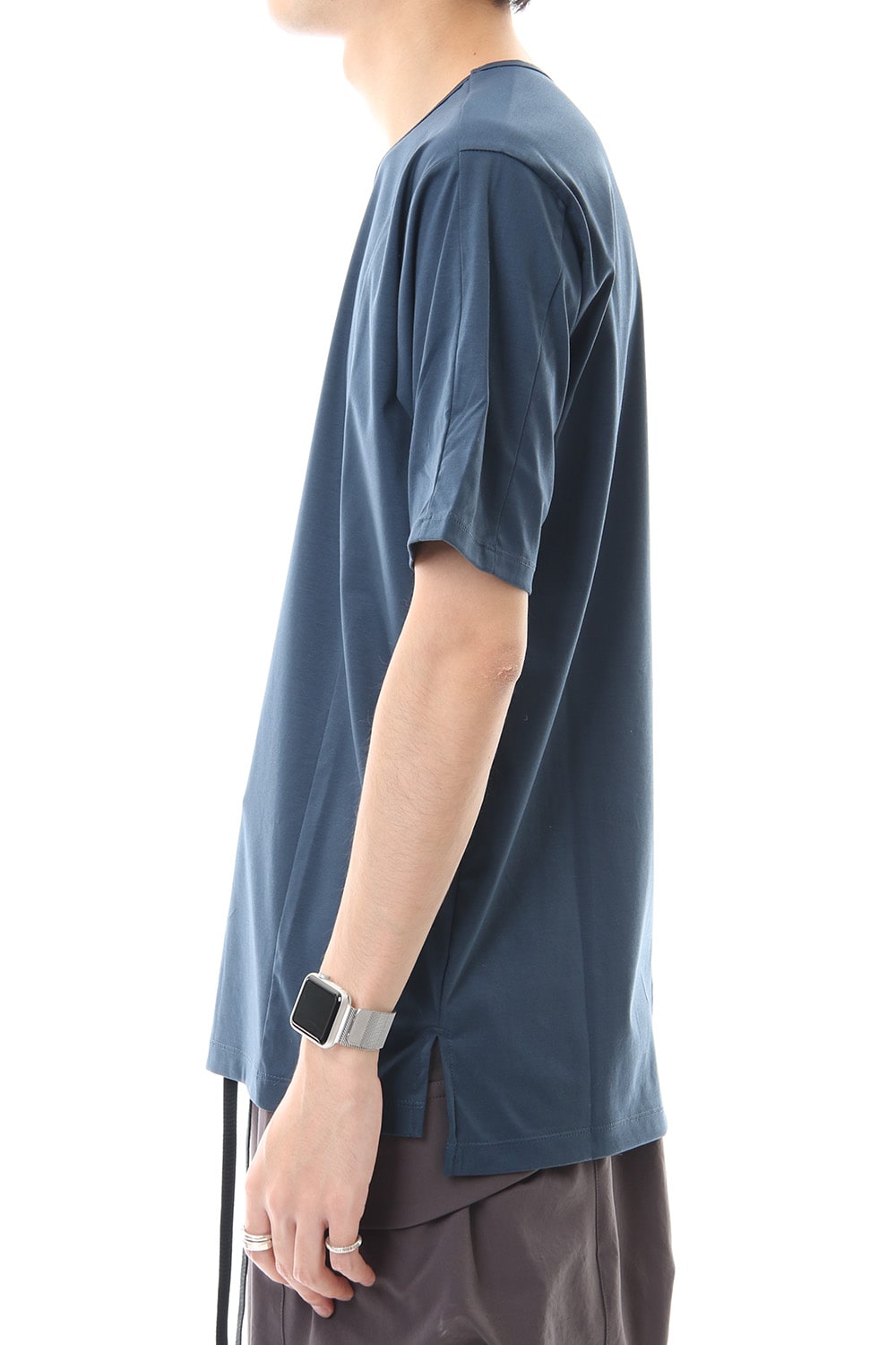 High Gauge Smooth Short sleeve T-shirt Blue