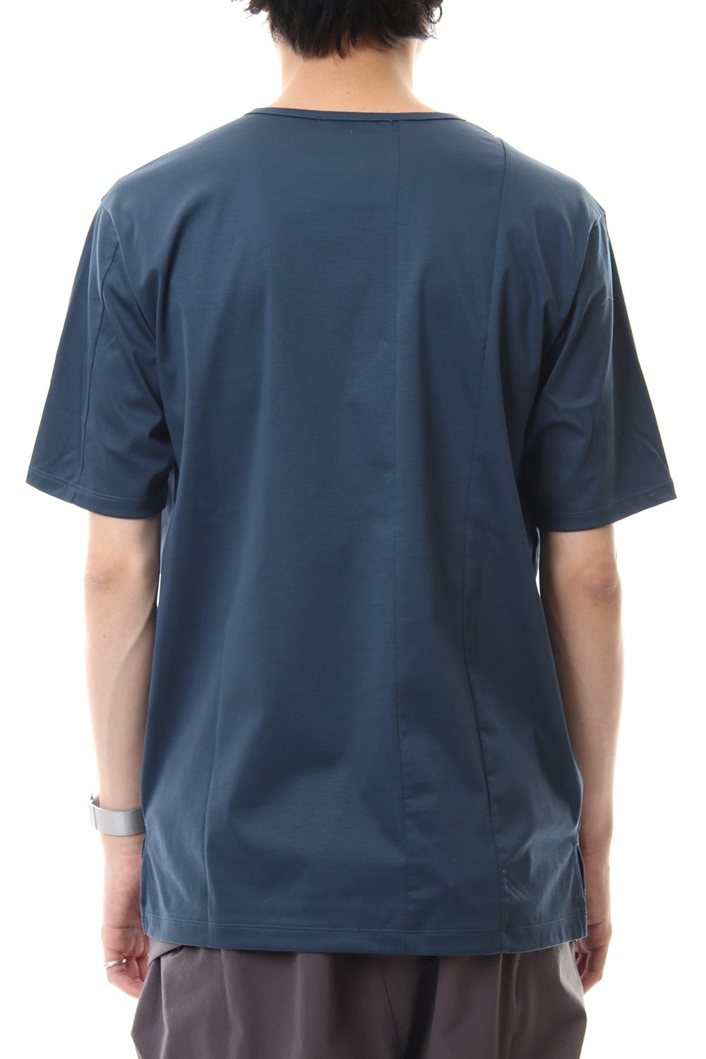 High Gauge Smooth Short sleeve T-shirt Blue