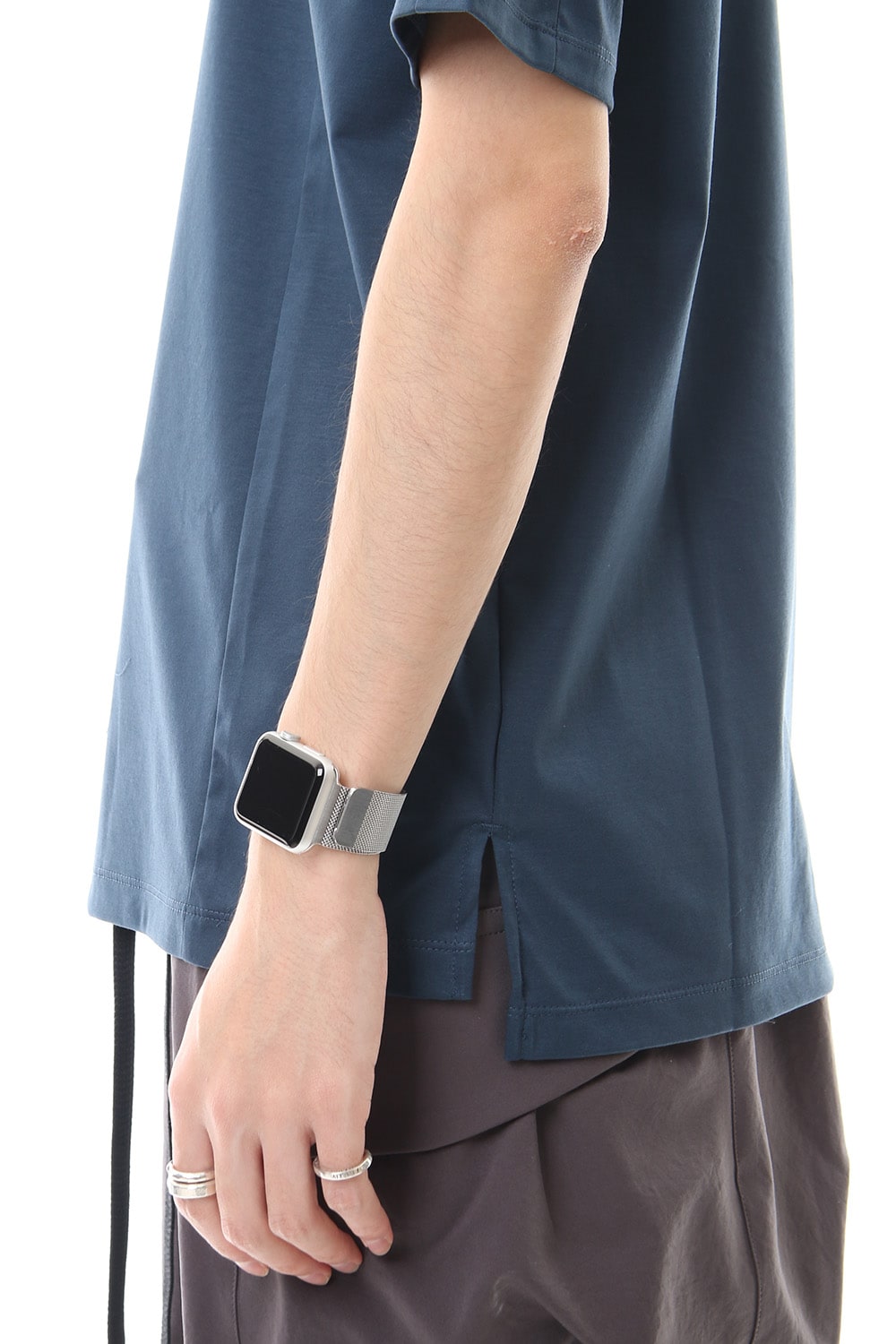 High Gauge Smooth Short sleeve T-shirt Blue