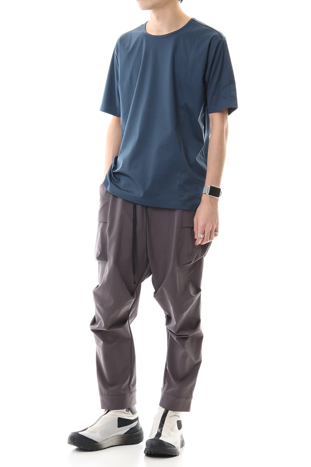 High Gauge Smooth Short sleeve T-shirt Blue