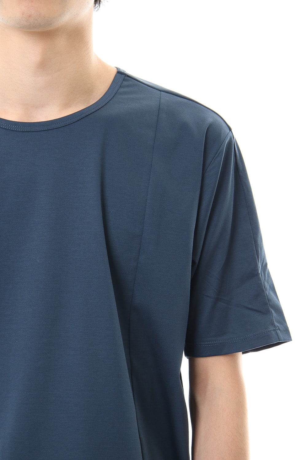 High Gauge Smooth Short sleeve T-shirt Blue