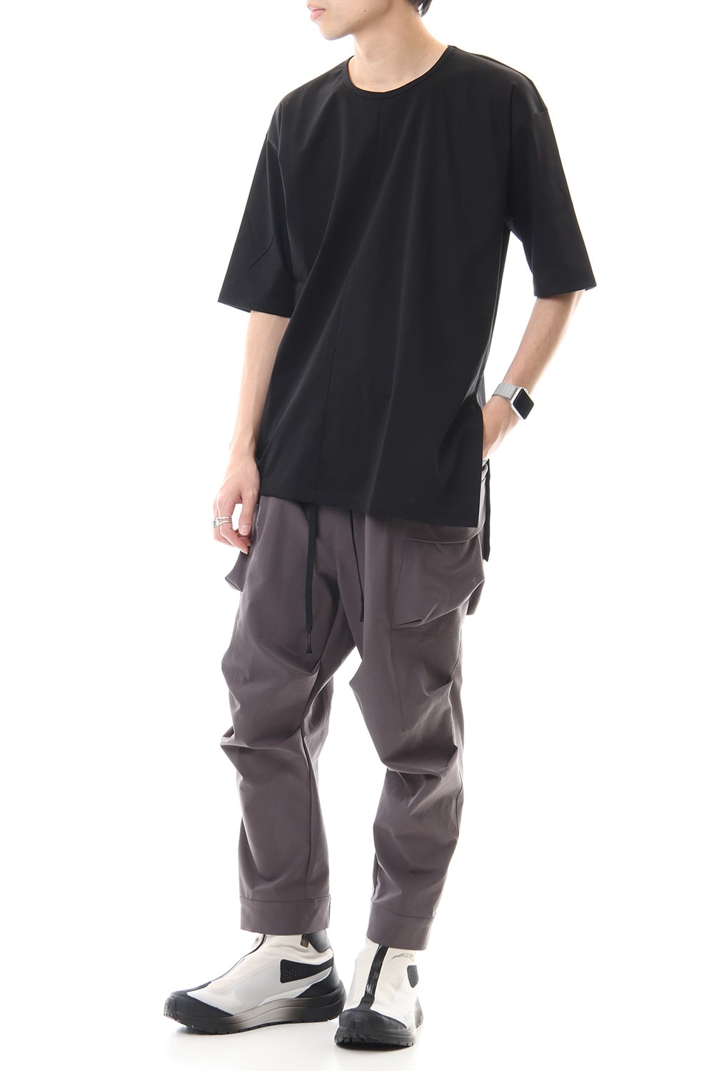 High Gauge Smooth Short sleeve Big tee - Black