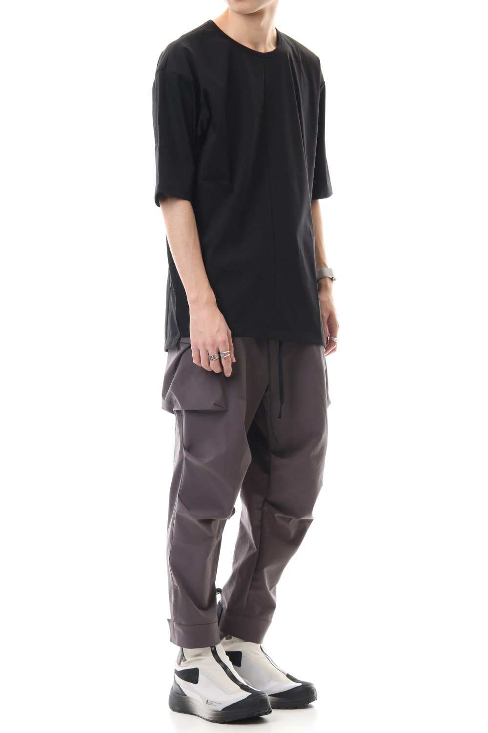 High Gauge Smooth Short sleeve Big tee - Black