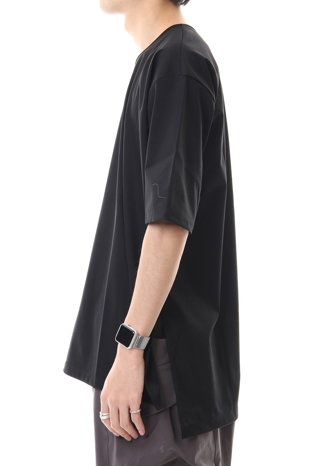 High Gauge Smooth Short sleeve Big tee - Black