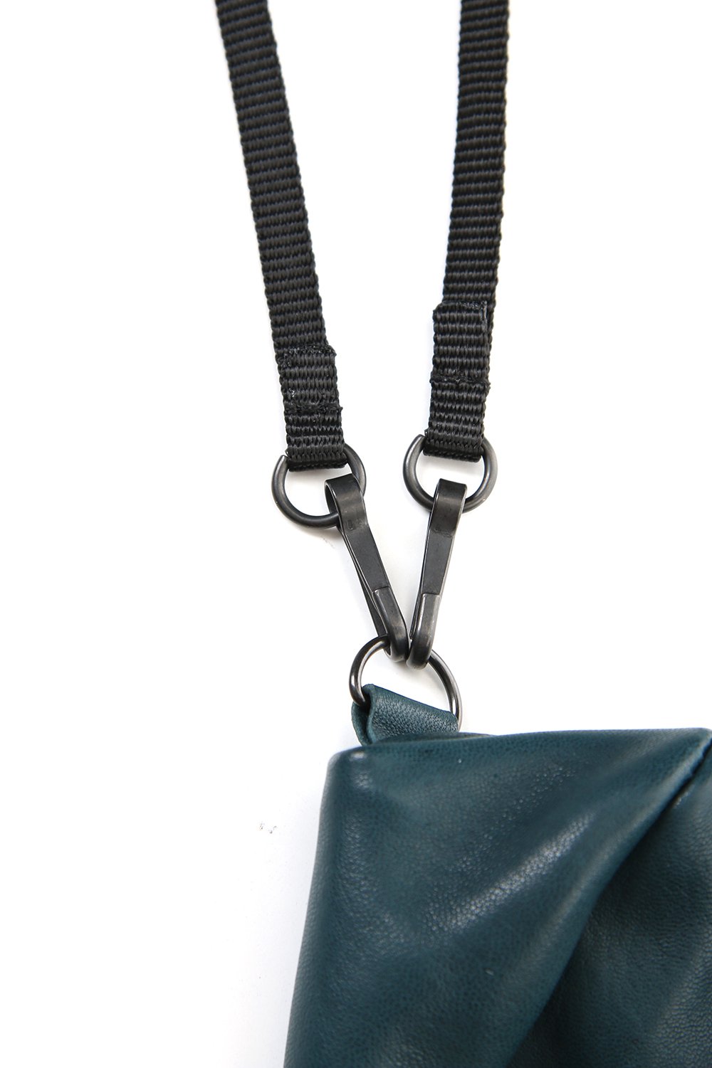 Lamb leather Neck pouch - Beau Green