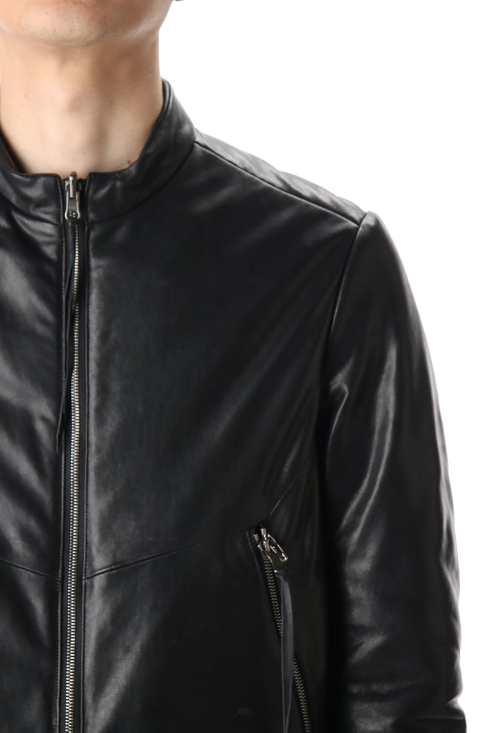 Lamb leather Batting Biker jacket