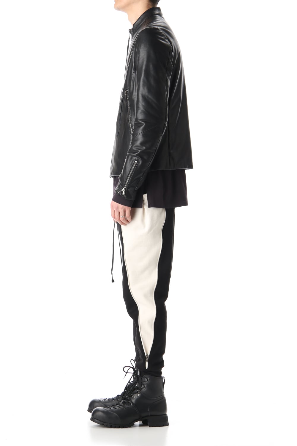 Lamb leather Batting Biker jacket