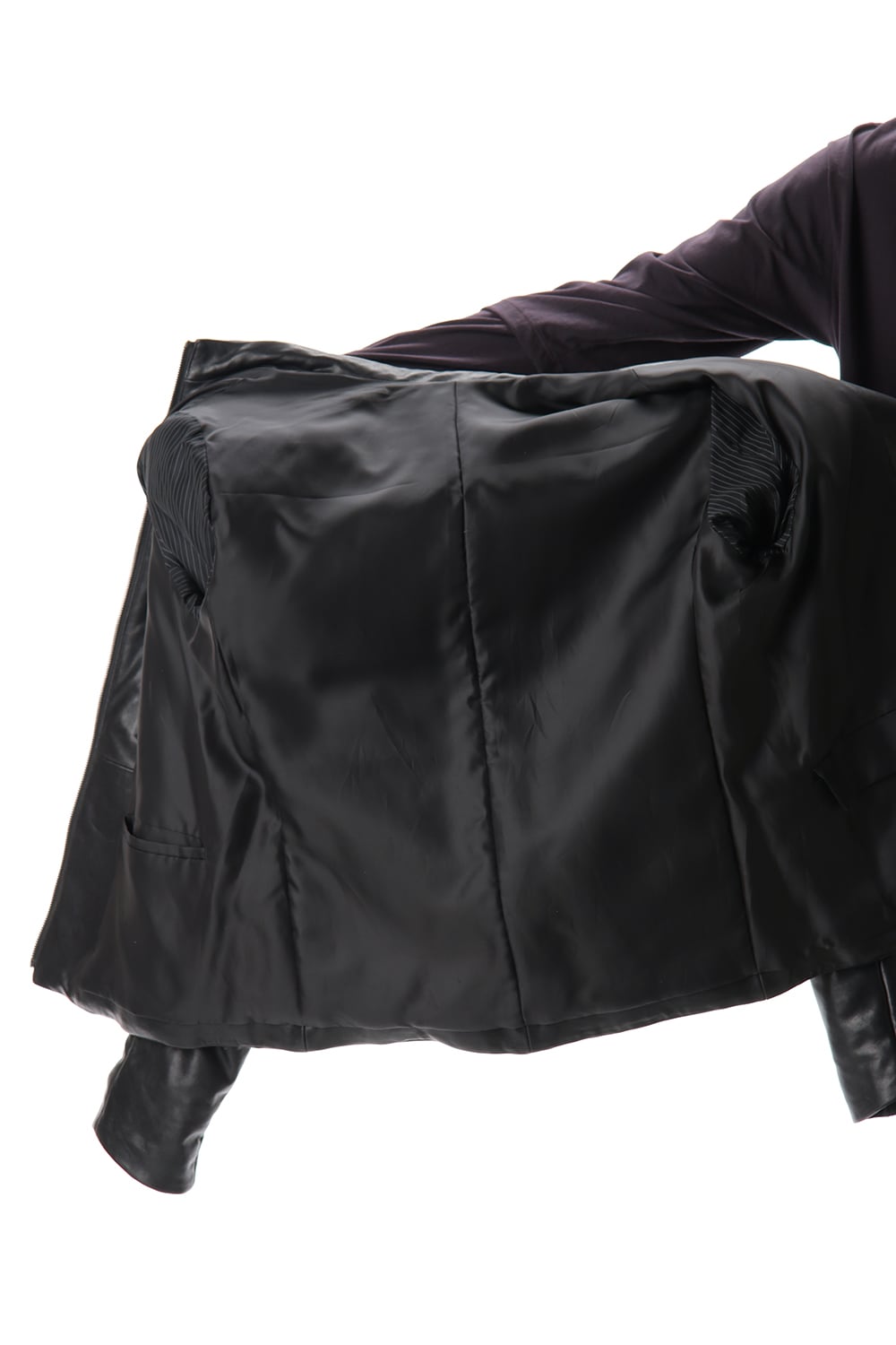 Lamb leather Batting Biker jacket