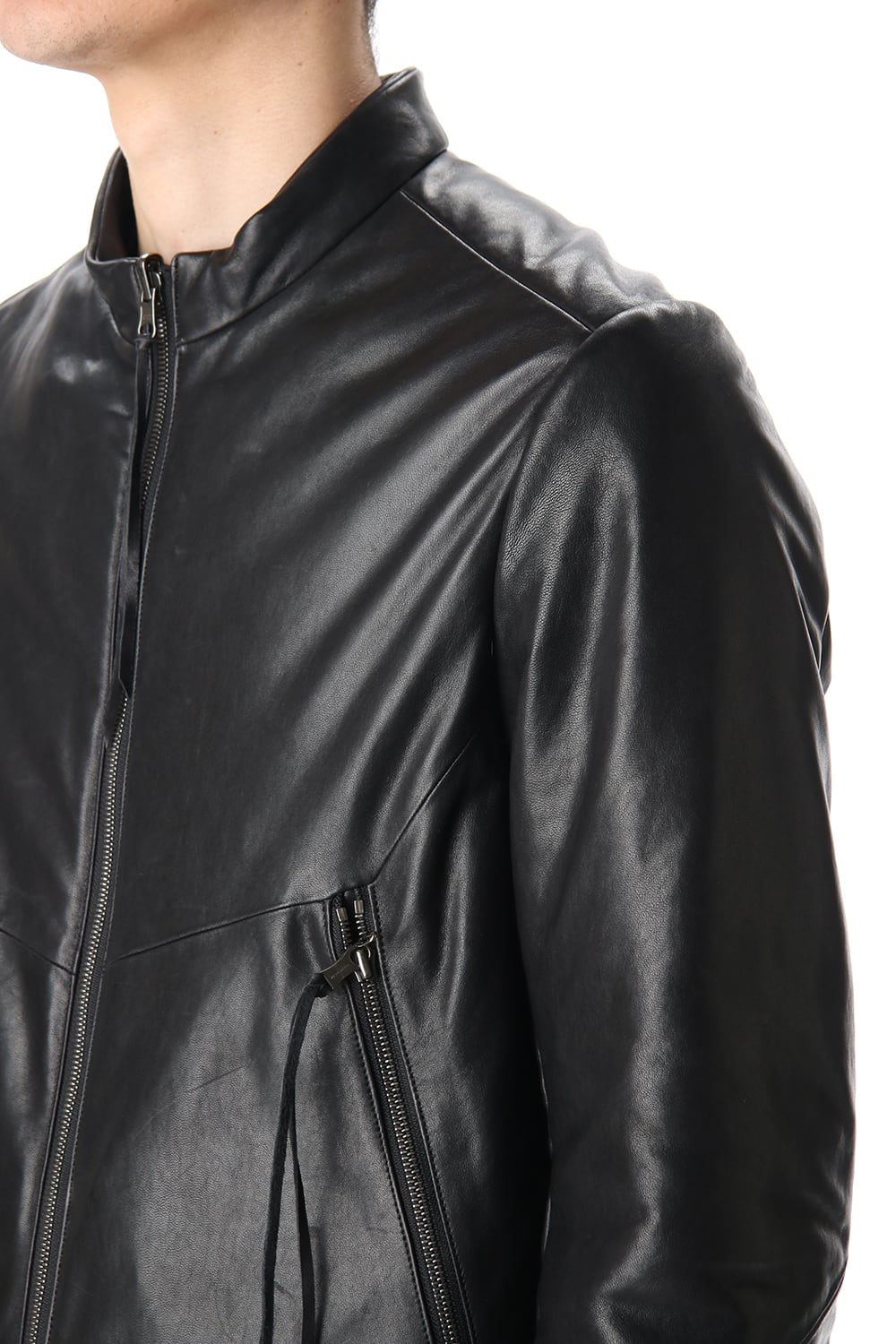 Lamb leather Batting Biker jacket