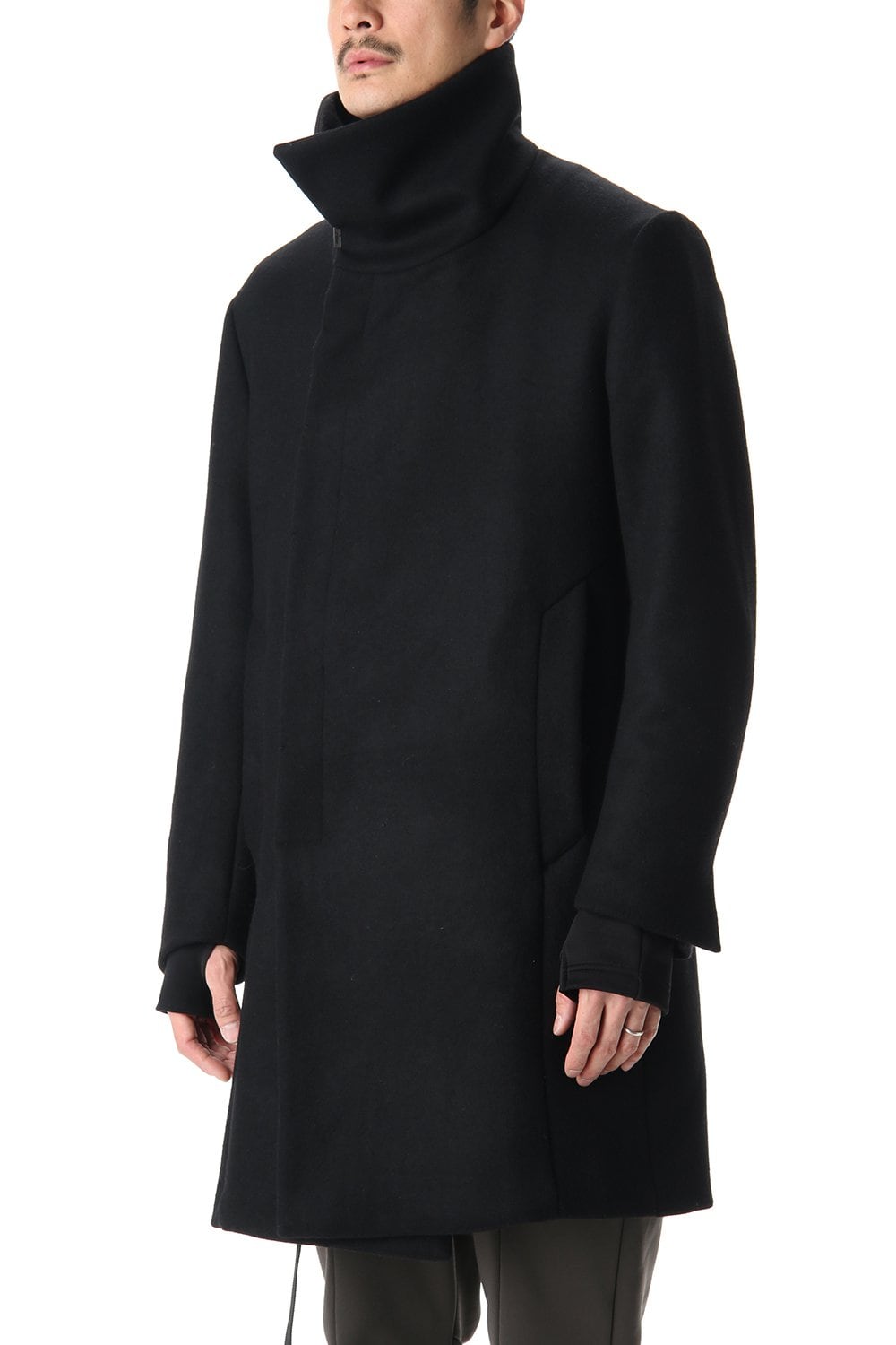 メルトン ハイネック コート