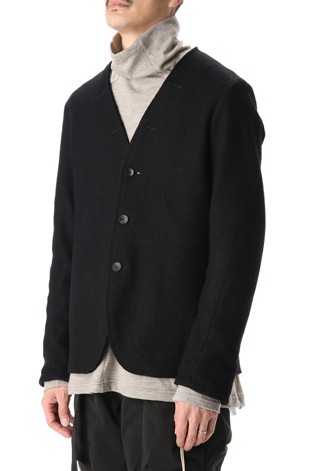 Soft Compression Wool Reversible Jacket Black