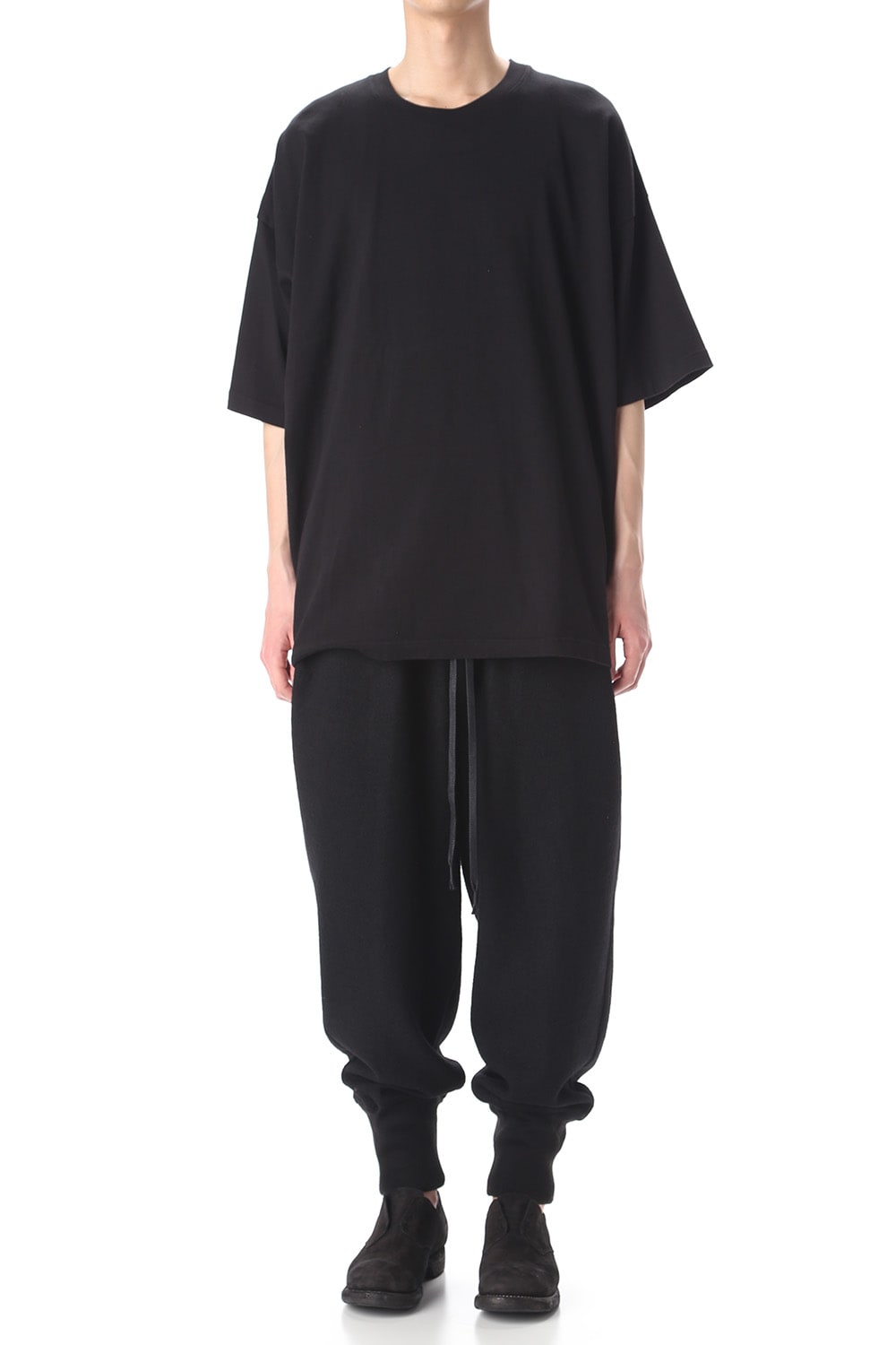 Soft Compression Wool Rib Pants Black