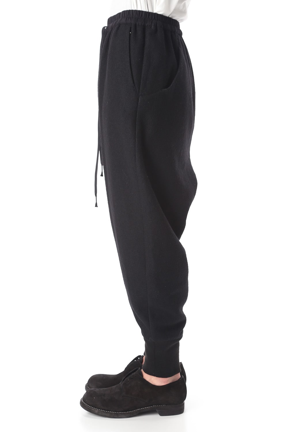 Soft Compression Wool Rib Pants Black