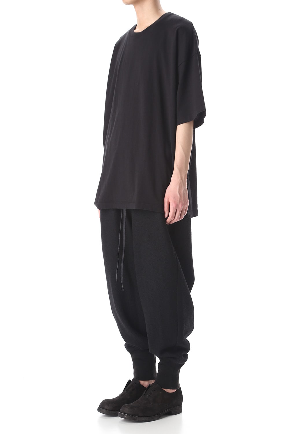 Soft Compression Wool Rib Pants Black