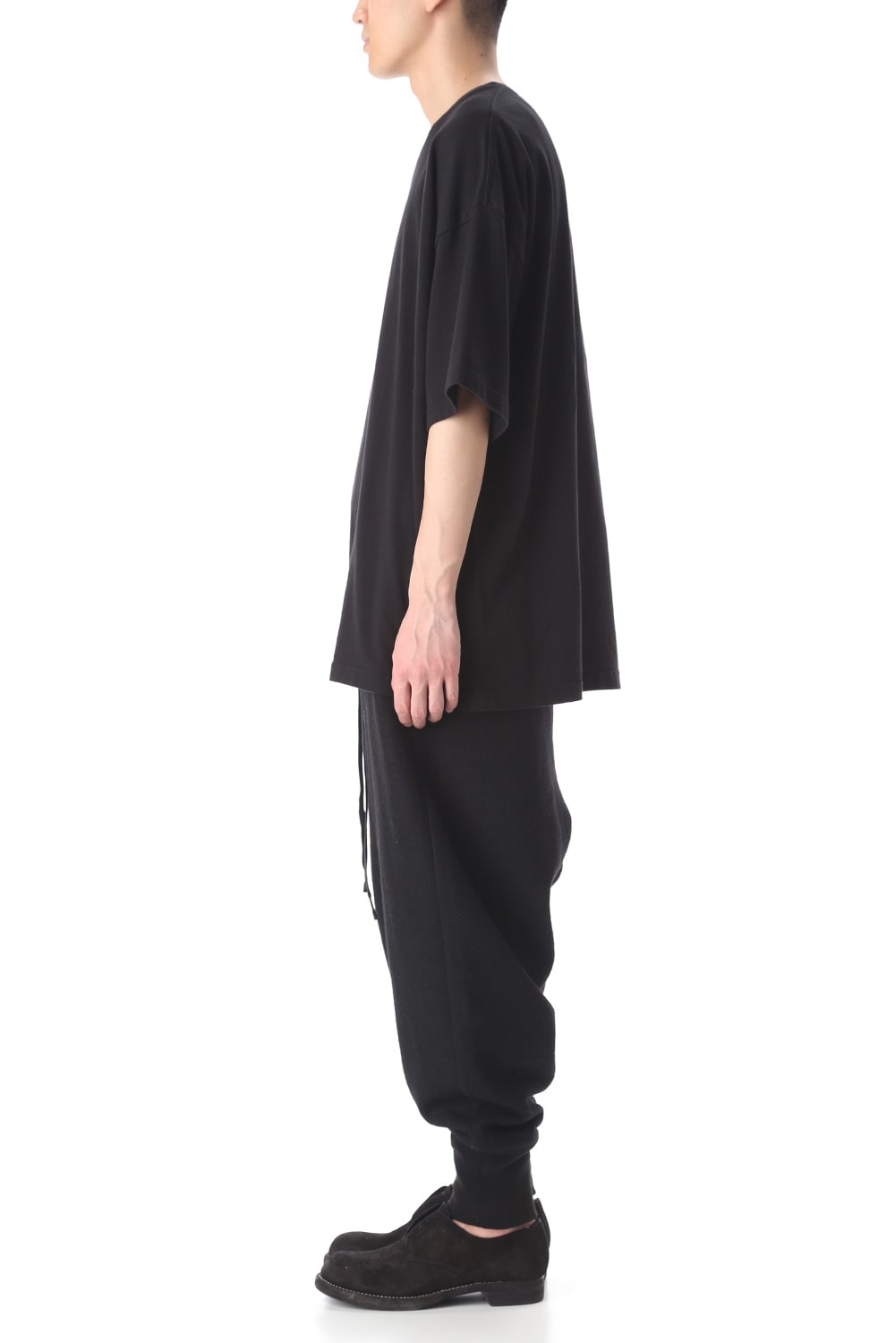 Soft Compression Wool Rib Pants Black