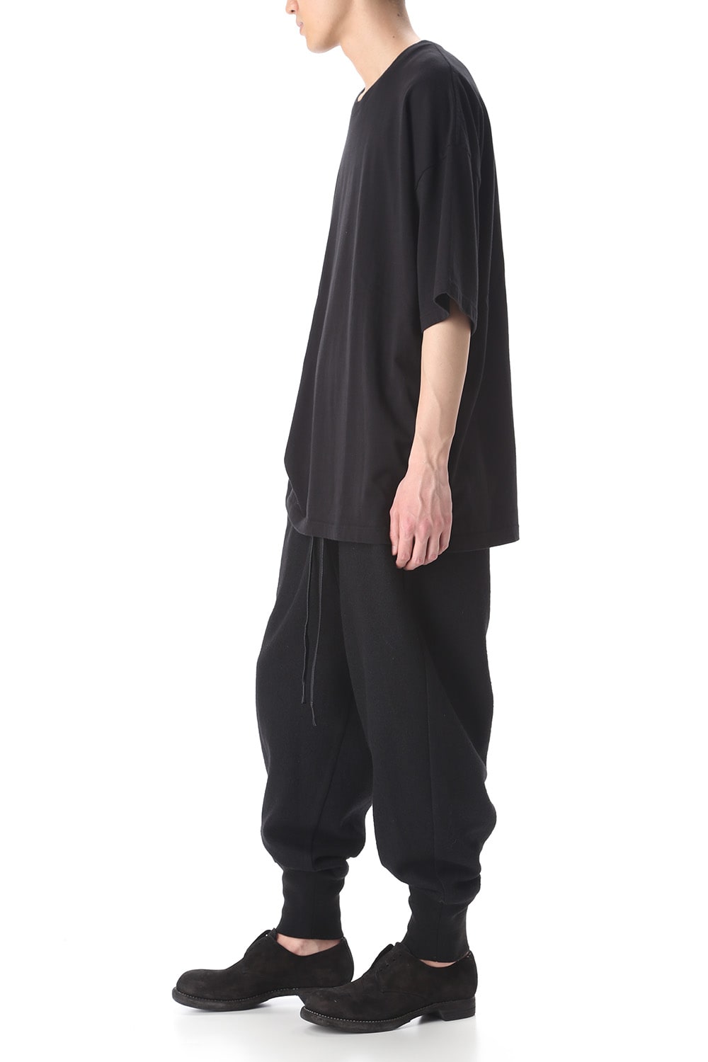 Soft Compression Wool Rib Pants Black