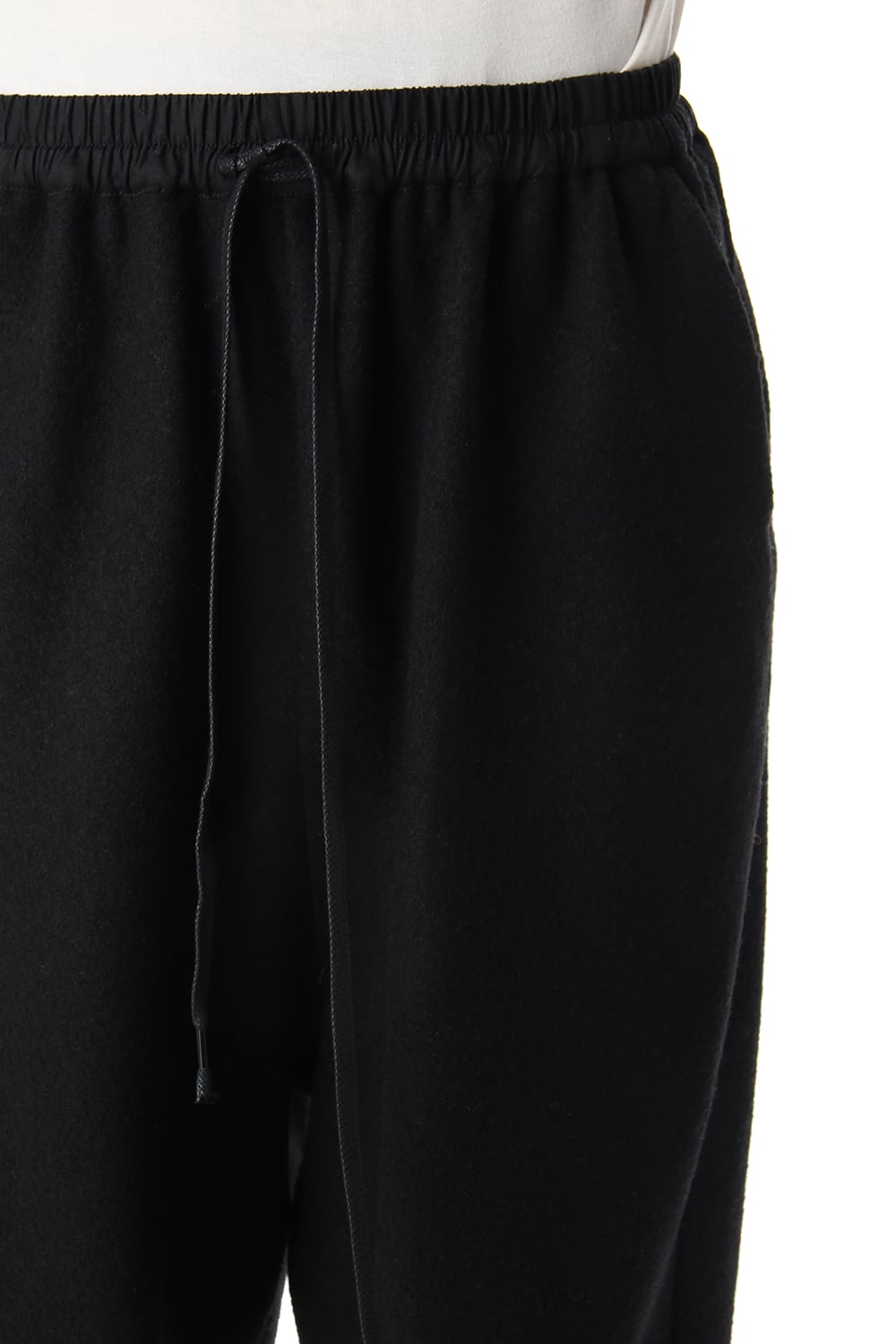 Soft Compression Wool Rib Pants Black