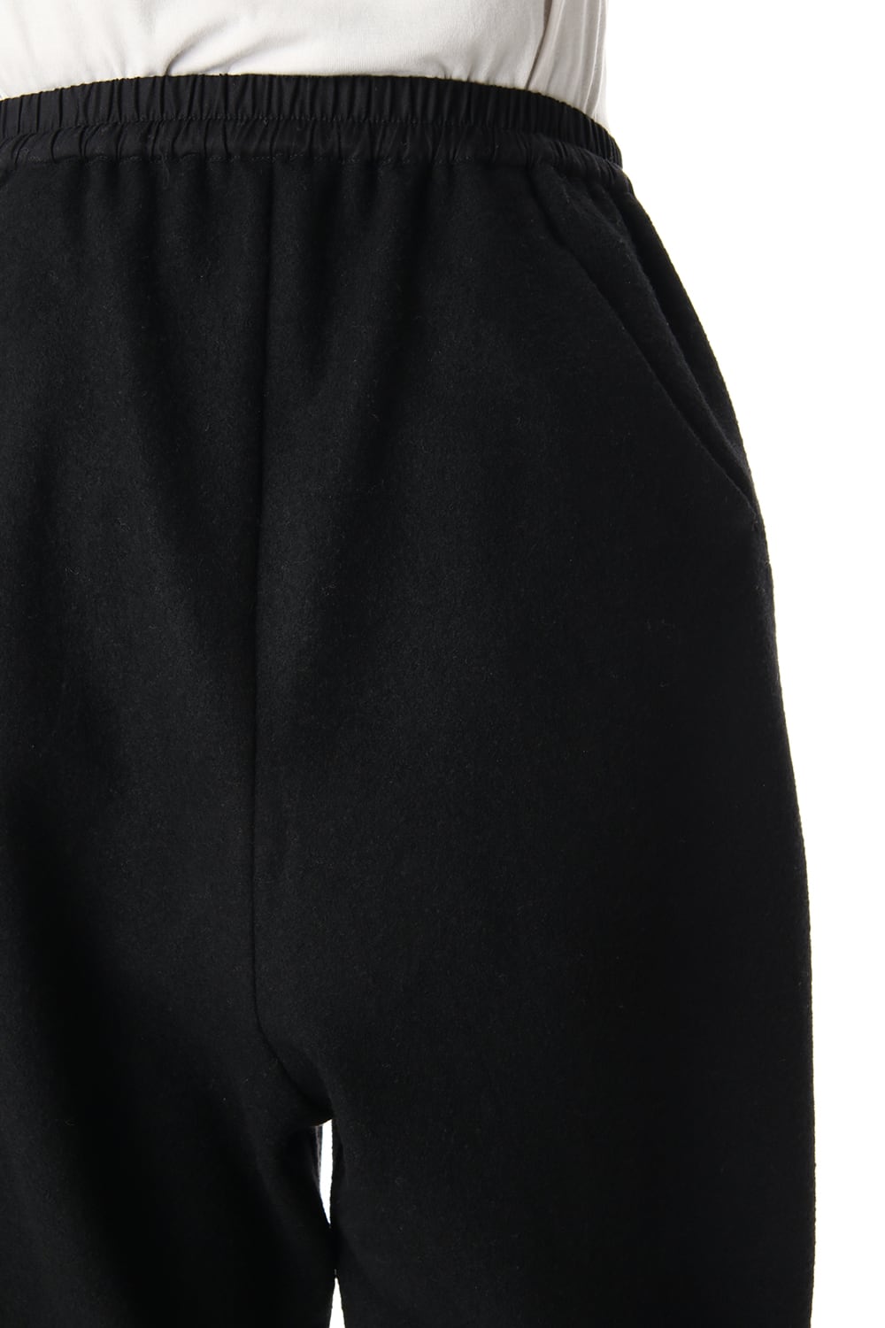 Soft Compression Wool Rib Pants Black