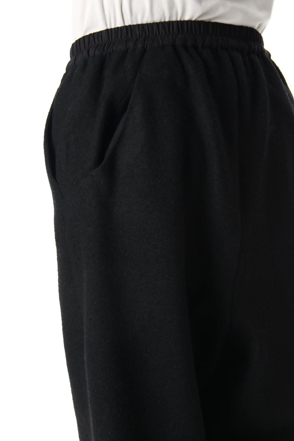 Soft Compression Wool Rib Pants Black