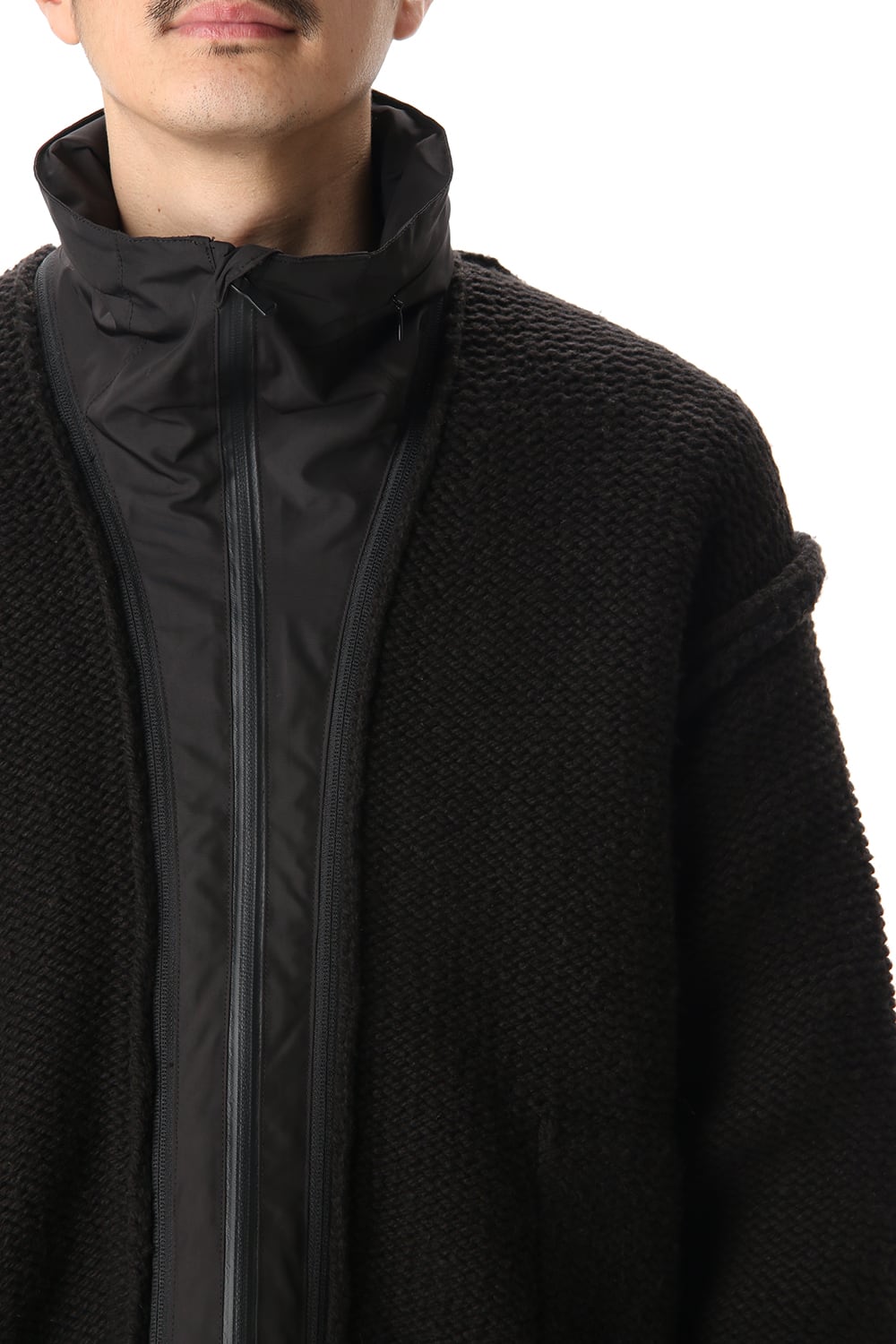 Layered cardigan Black