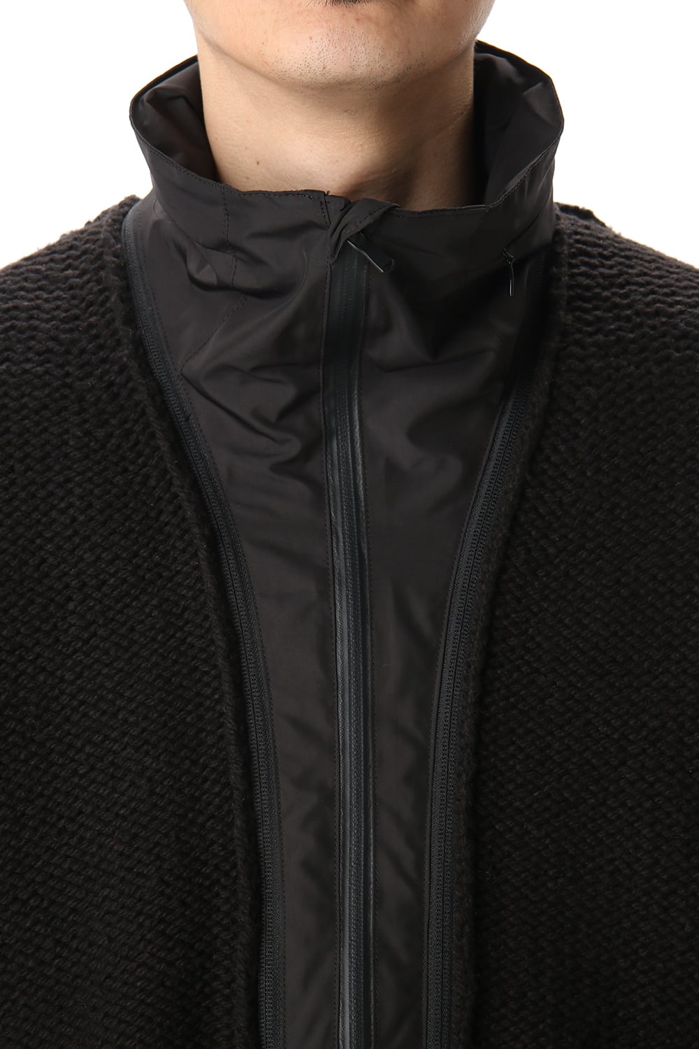 Layered cardigan Black