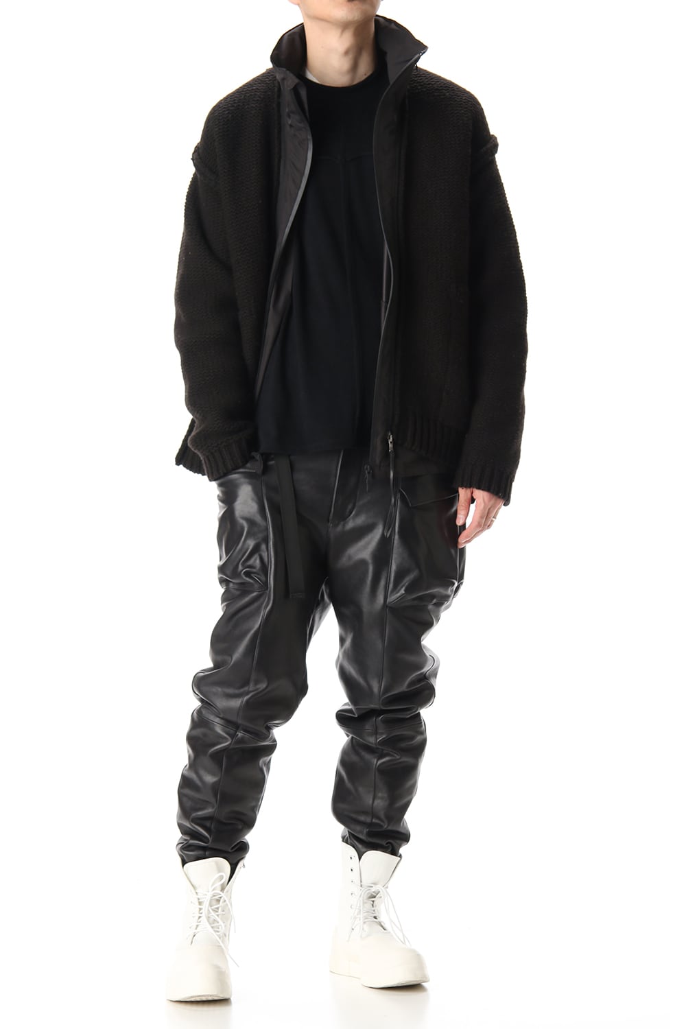 Layered cardigan Black