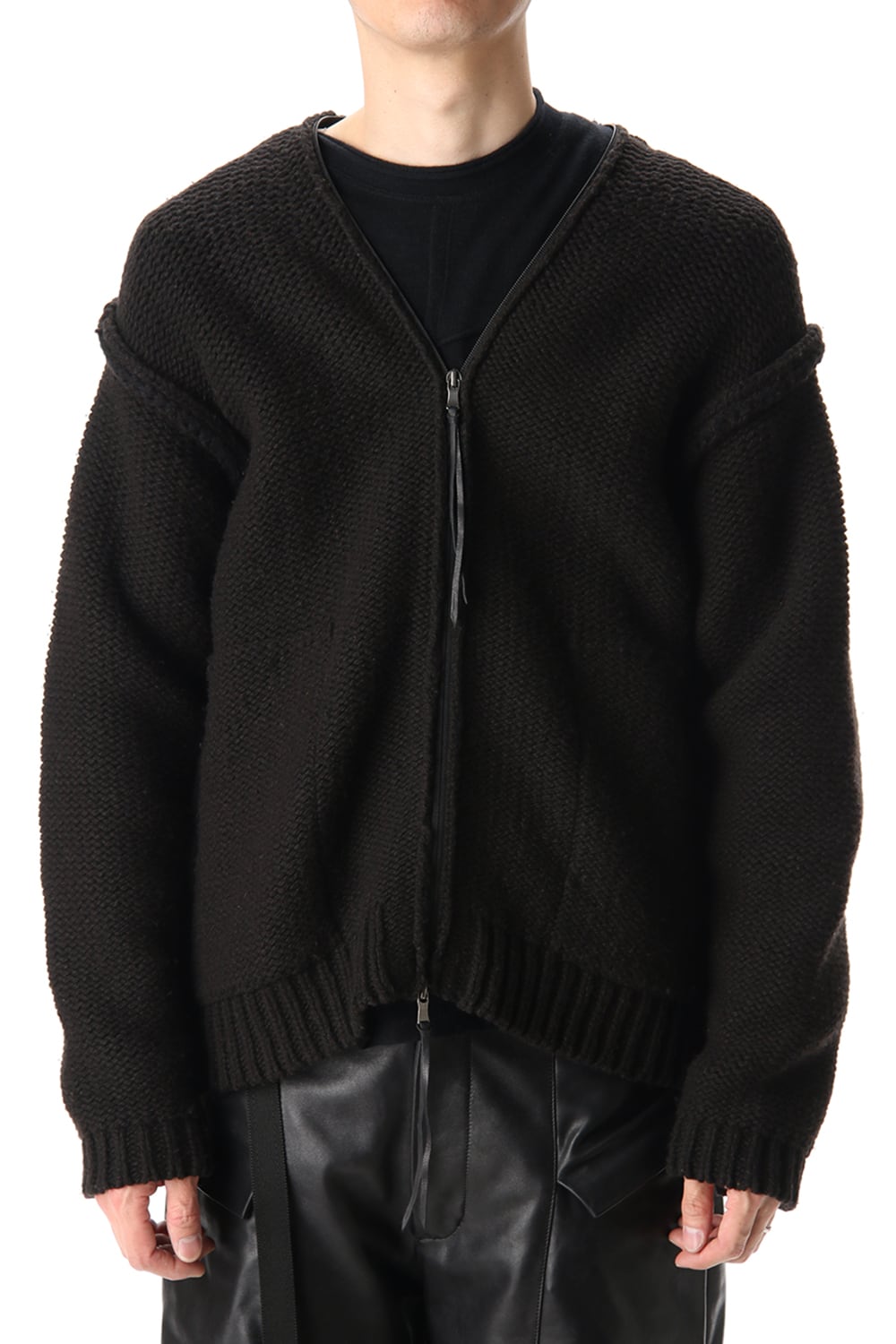 Layered cardigan Black