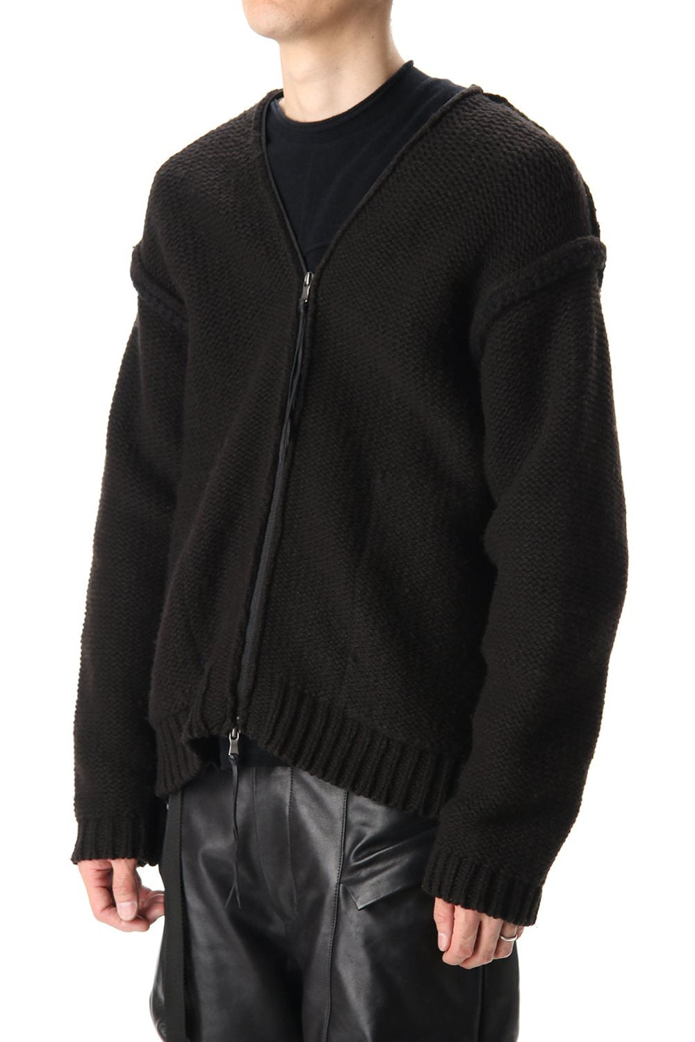 Layered cardigan Black