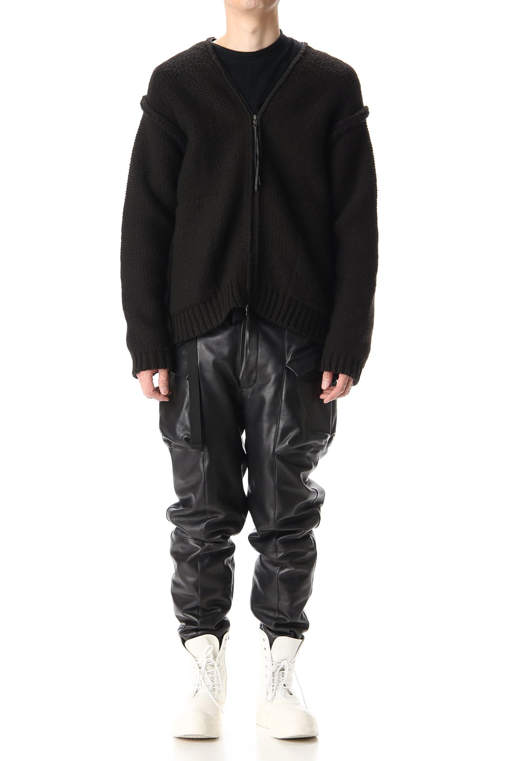 Layered cardigan Black