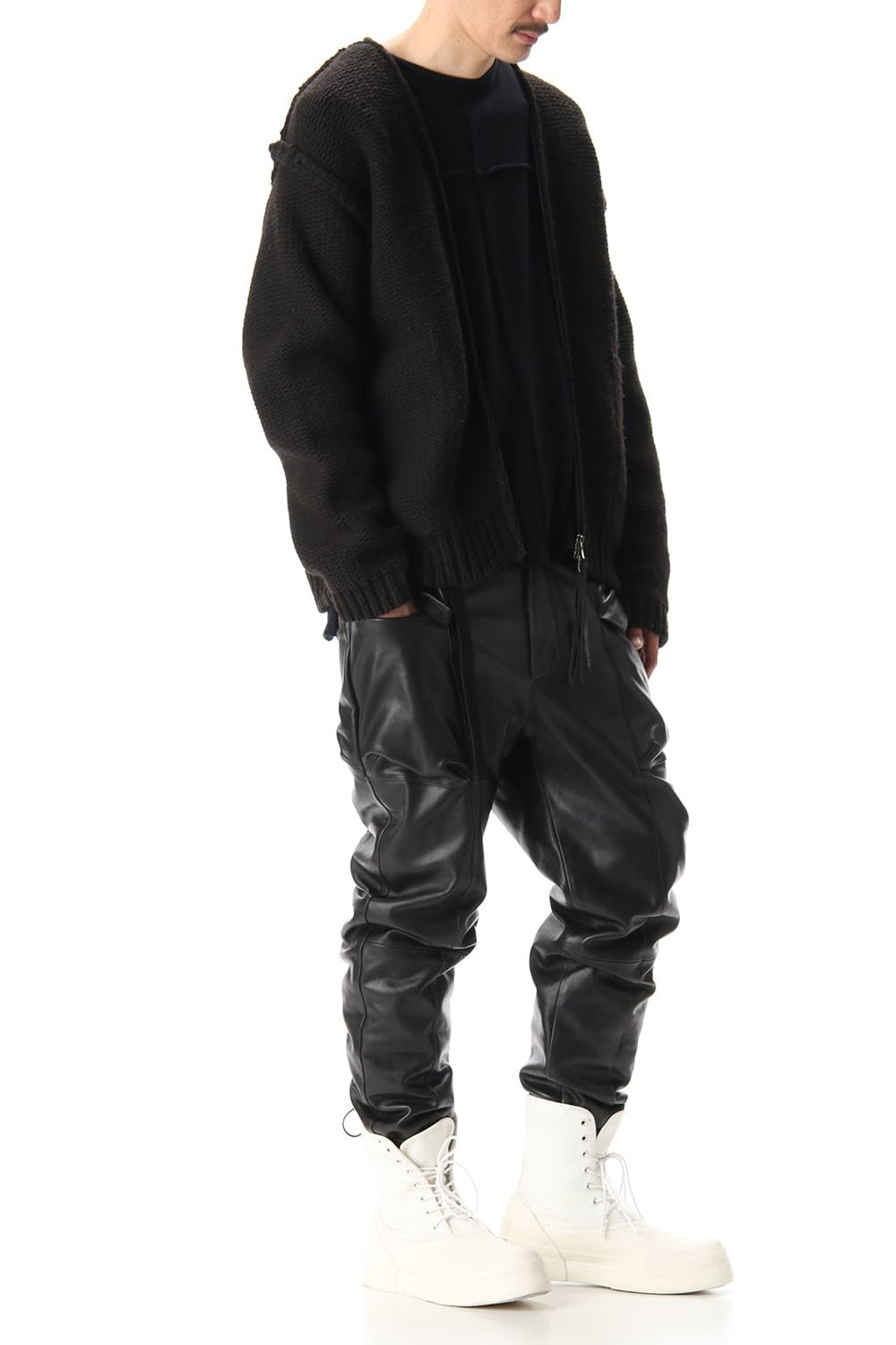 Layered cardigan Black