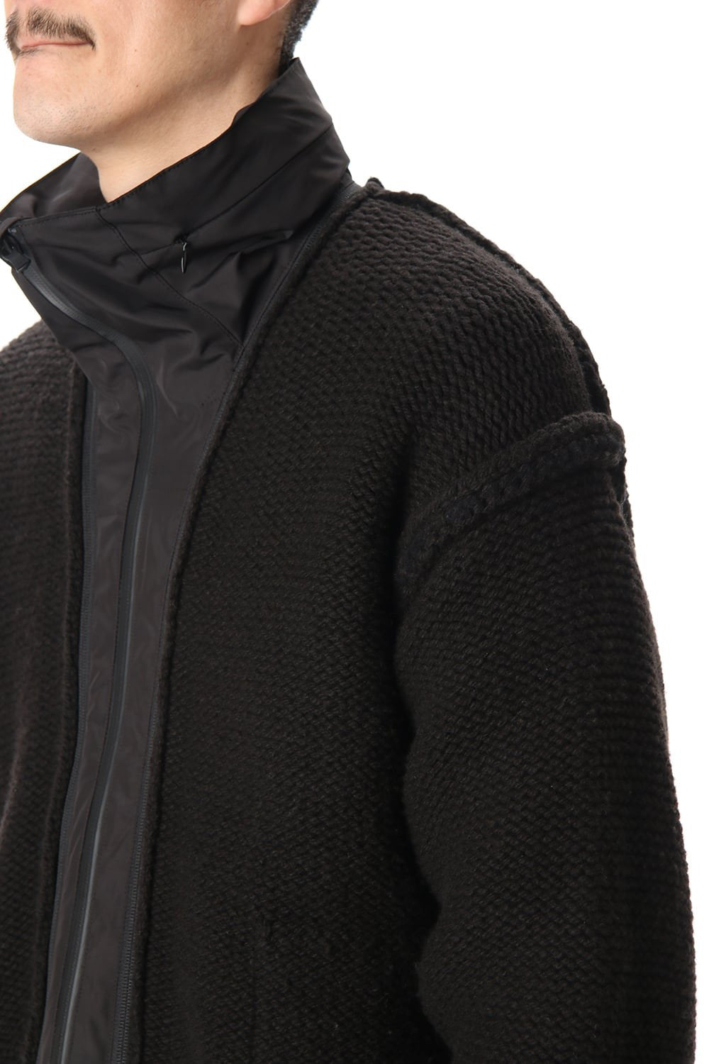 Layered cardigan Black