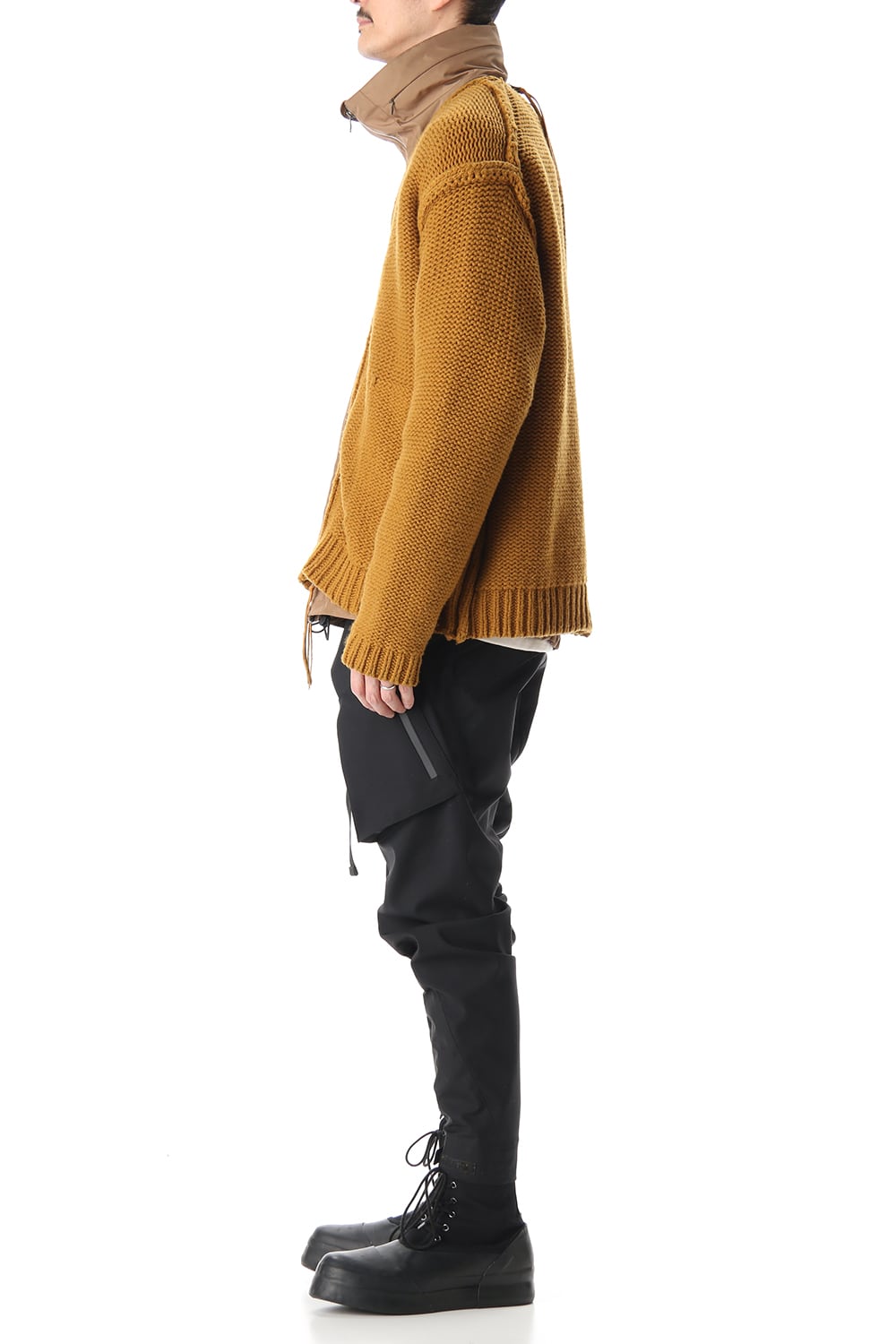 Layered cardigan Mustard
