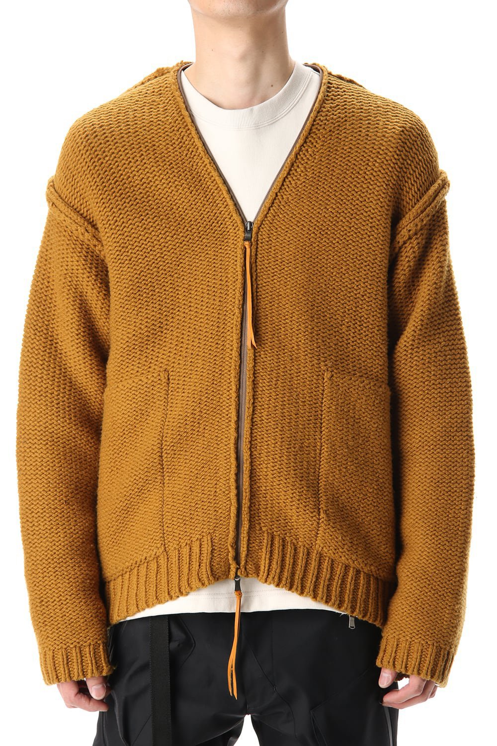 Layered cardigan Mustard