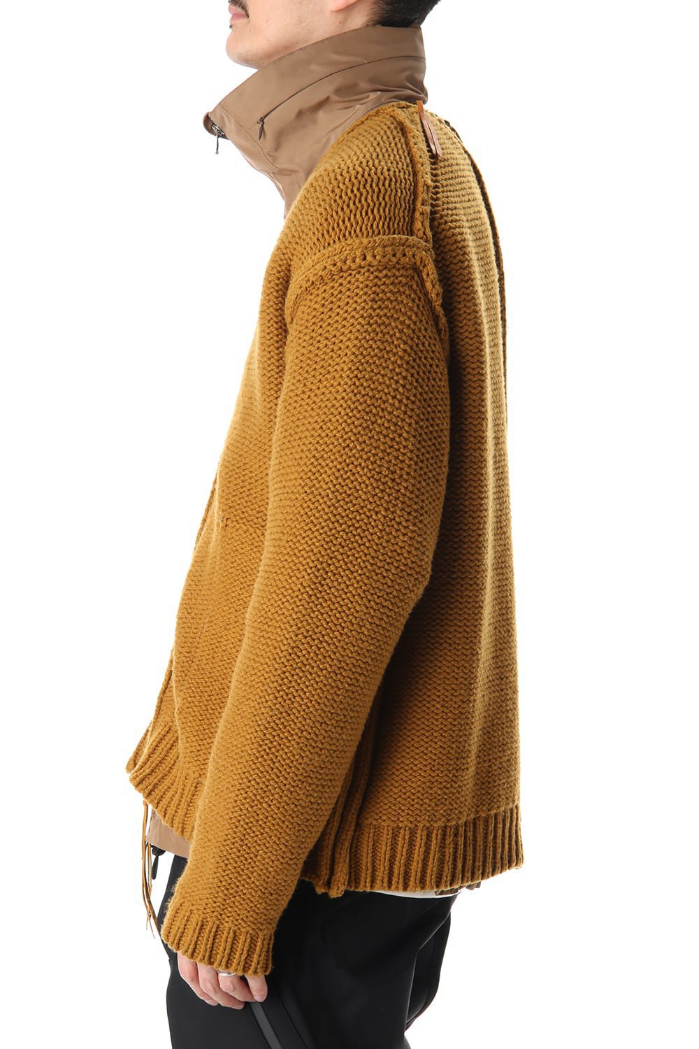 Layered cardigan Mustard