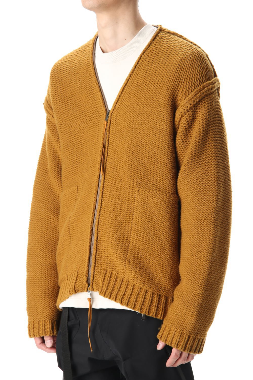 Layered cardigan Mustard