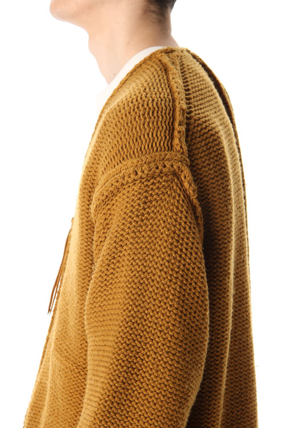Layered cardigan Mustard