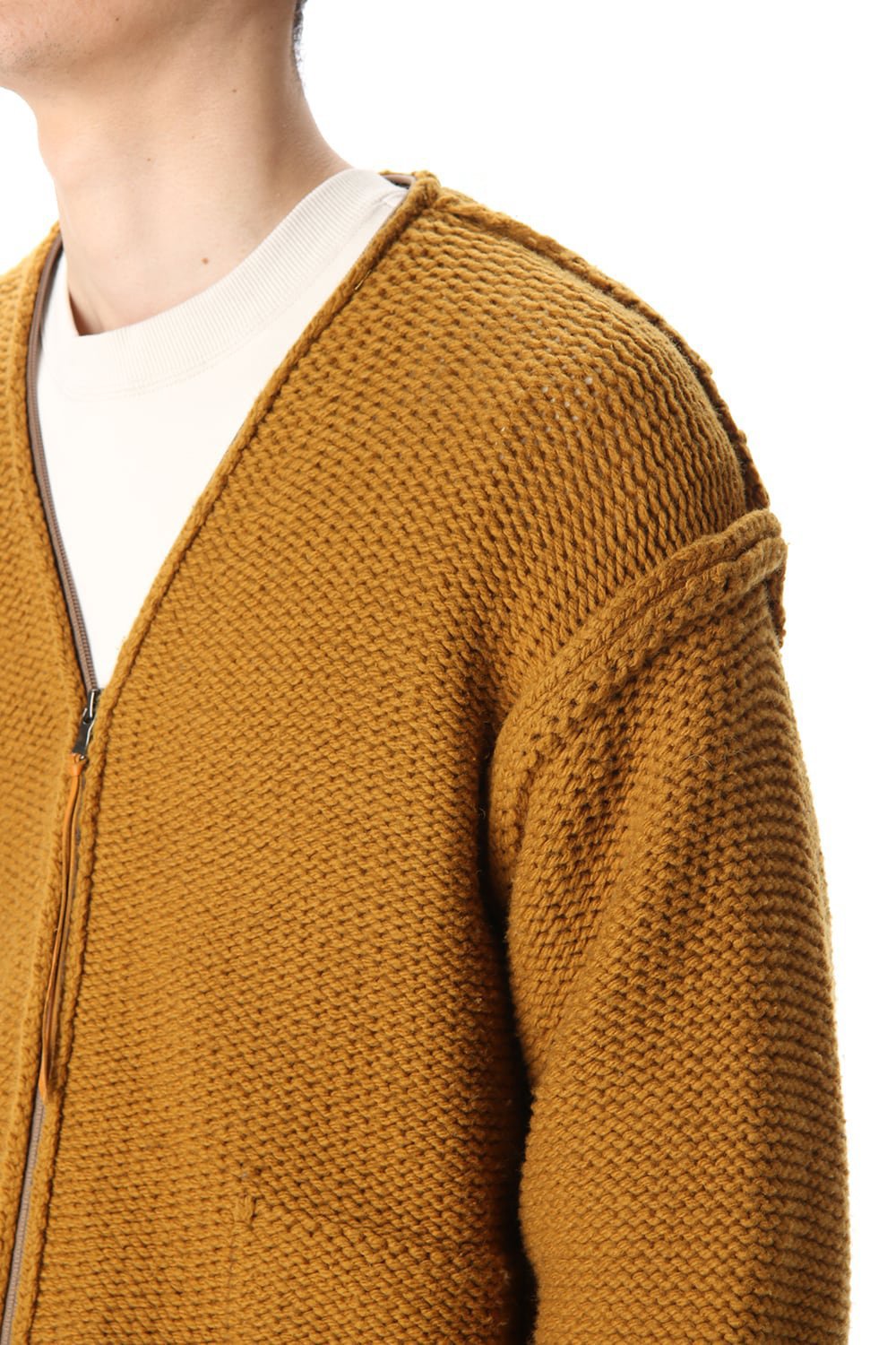 Layered cardigan Mustard