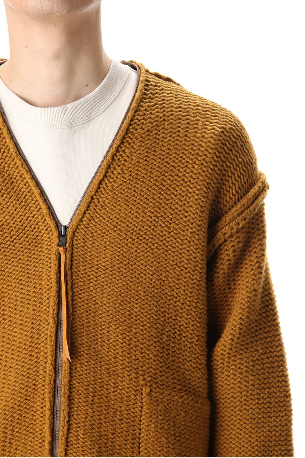 Layered cardigan Mustard