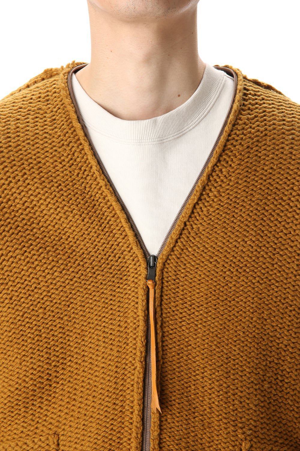 Layered cardigan Mustard