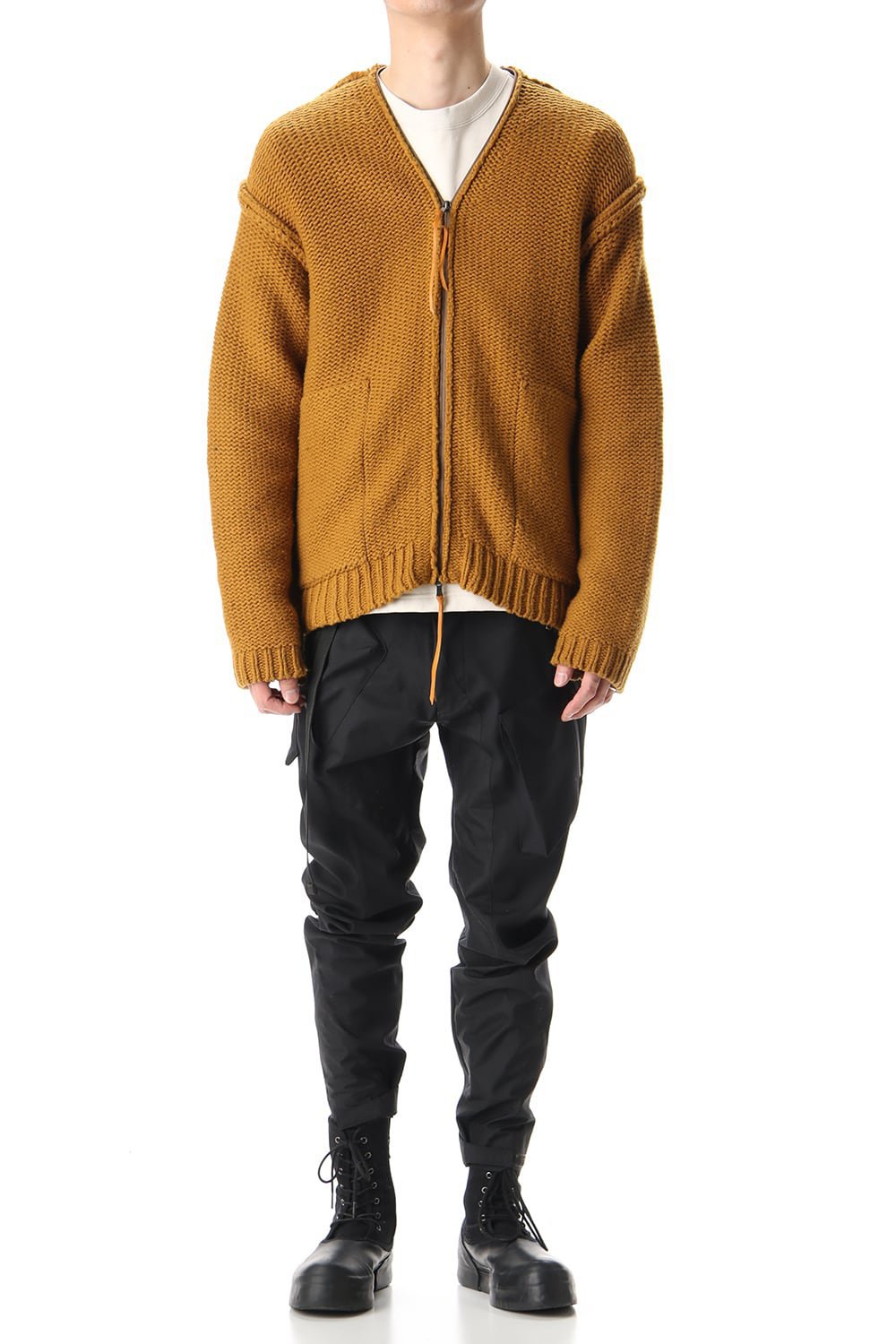 Layered cardigan Mustard