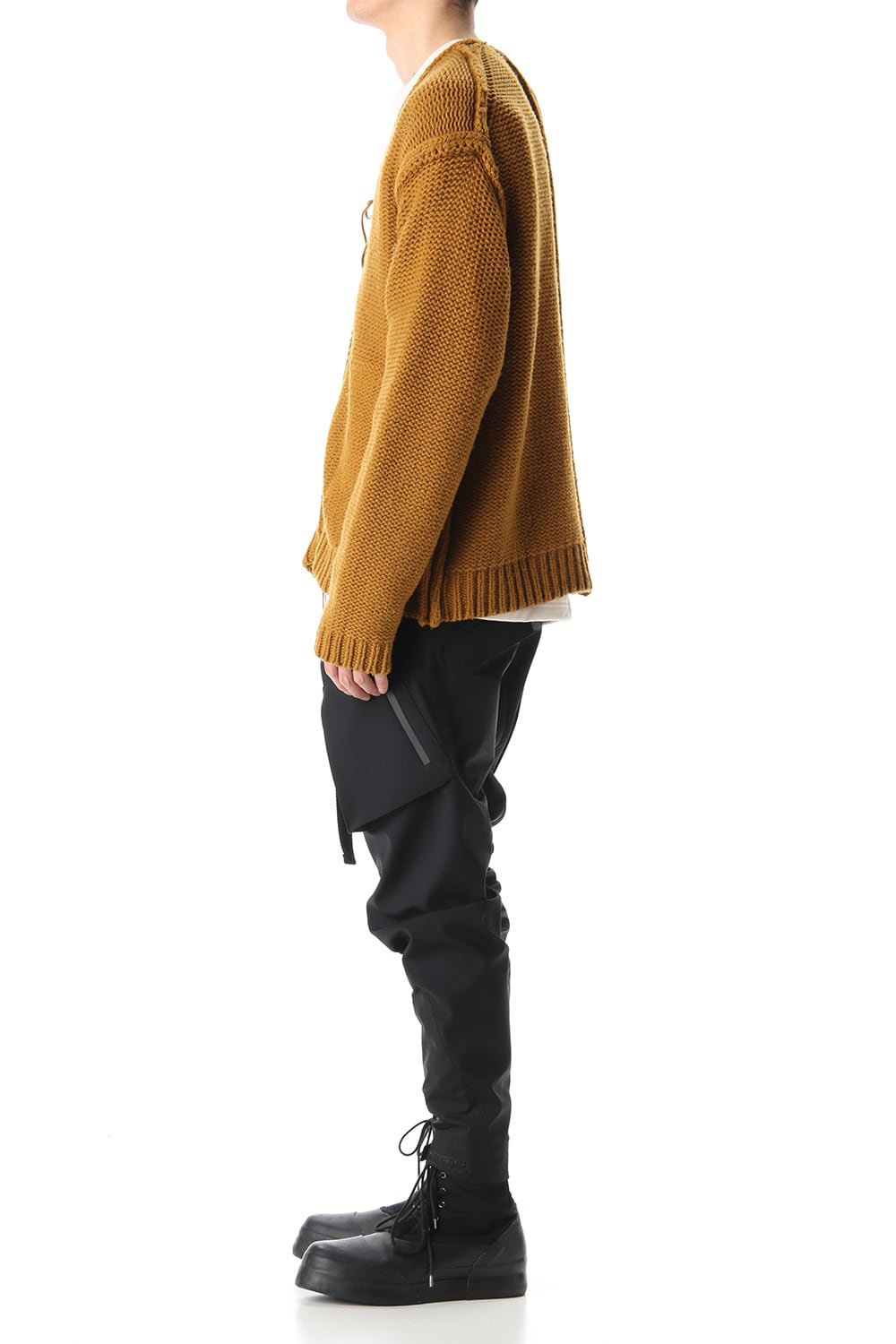 Layered cardigan Mustard